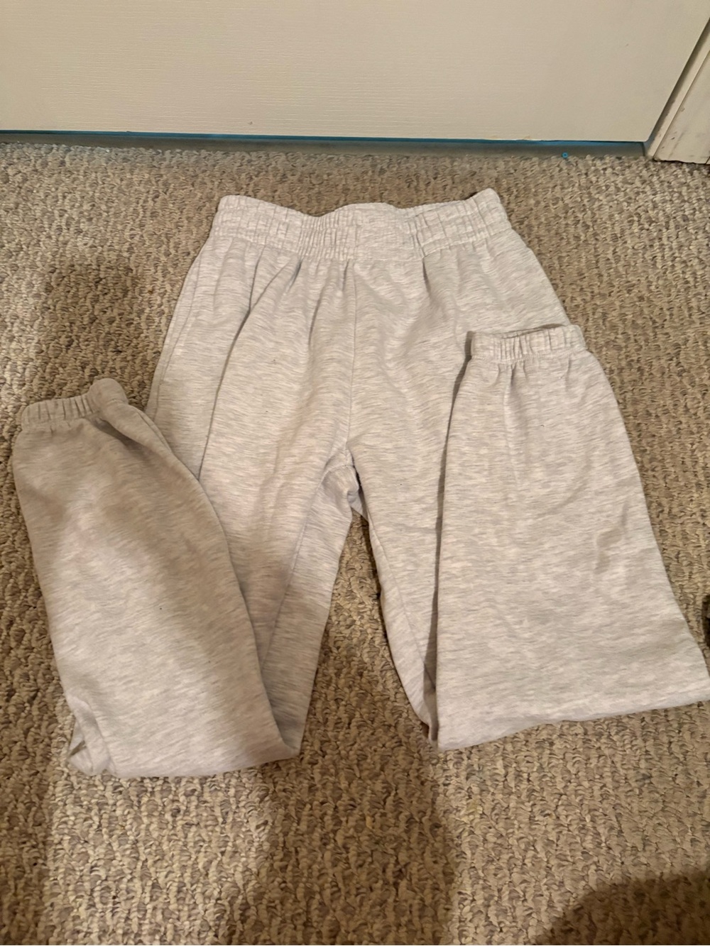 Women's Light Heather Gray Elastic-Waist Sweats